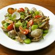 あさりとそら豆のガリバタ焼き