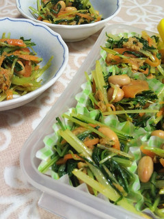 10分でできる! 水菜のカレー炒め-レシピのメイン写真