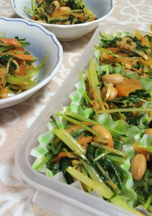 10分でできる! 水菜のカレー炒め-レシピのメイン写真