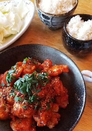 お昼ごはん！ヤンニョムチキン-レシピのメイン写真