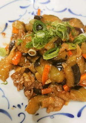 ★茄子と豚小間切れのスタミナ味噌炒め-レシピのメイン写真