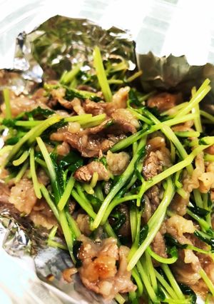 豆苗と牛肉の青椒肉絲風中華炒め-レシピのメイン写真