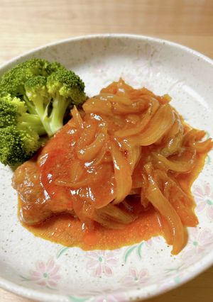 豚ロースでトロトロ♡スイスステーキ煮-レシピのメイン写真