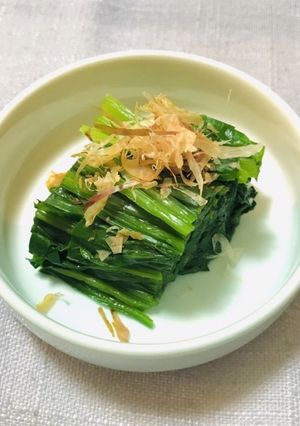 シャッキリ簡単ほうれん草のお浸し-レシピのメイン写真