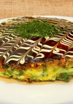 豆苗のお好み焼き-レシピのメイン写真