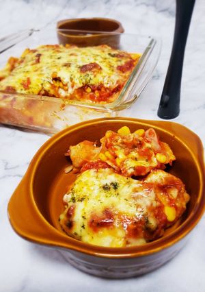 簡単食パンアレンジ☆ピザ風パングラタン-レシピのメイン写真