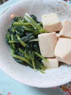 [簡単]小松菜と高野豆腐の含め煮-レシピのメイン写真