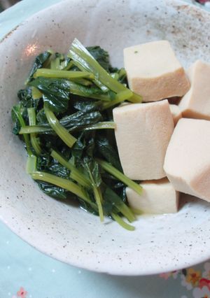 [簡単]小松菜と高野豆腐の含め煮-レシピのメイン写真