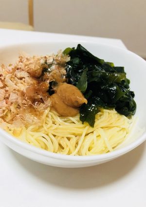 糖質ゼロ麺で！梅そうめん風♪-レシピのメイン写真