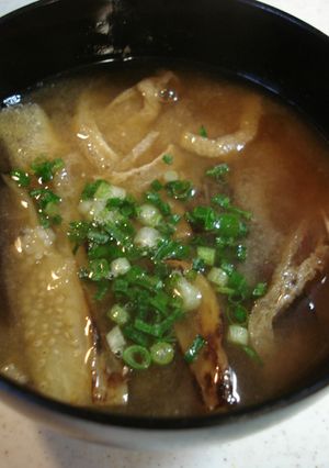 焼き茄子みそ汁（備忘録）-レシピのメイン写真
