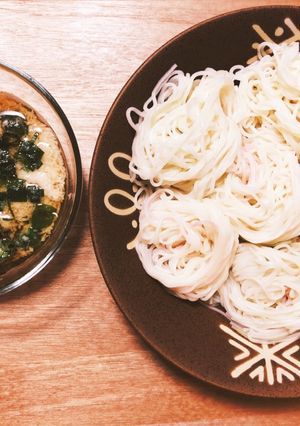 夏にさっぱりとろろオクラそうめん-レシピのメイン写真