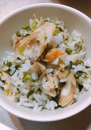 ホッケとわさび菜の混ぜ御飯-レシピのメイン写真