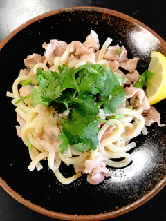 豚バラパクチー焼うどん-レシピのメイン写真