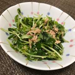 รูปของ シャキシャキ！簡単豆苗のツナ和え