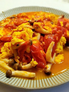素早い！トマトとしめじと卵の中華炒め-レシピのメイン写真
