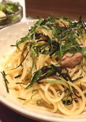 ツナと塩昆布の即席 和風パスタ~♪-レシピのメイン写真