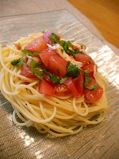 *トマトとムネ肉の冷製パスタ*-レシピのメイン写真