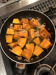 フライパンで!かぼちゃの煮物-レシピのメイン写真