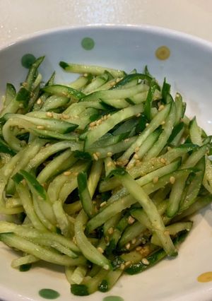 胡瓜のごまポン酢和え　幼児食　取り分け-レシピのメイン写真