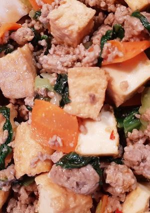 厚揚げと挽き肉の味噌炒め-レシピのメイン写真