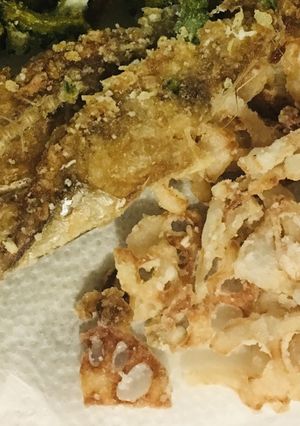 小３鯵の骨のカリカリカレー風味揚げ〜♪-レシピのメイン写真