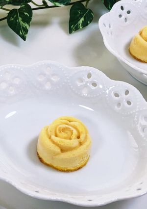 簡単可愛い☆バラのかぼちゃチーズケーキ-レシピのメイン写真
