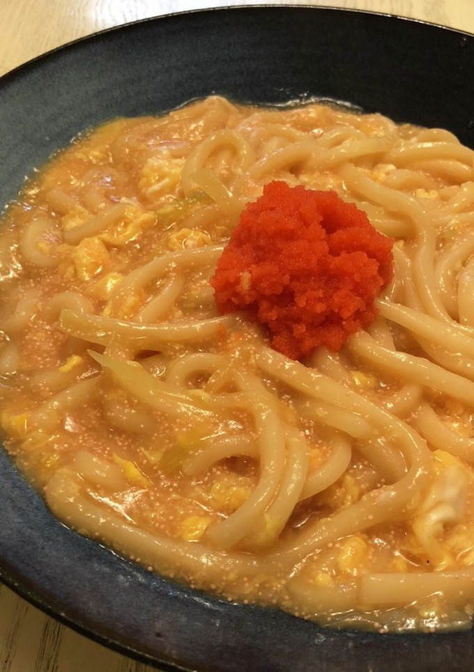 つるとんたんの明太子餡かけ卵とじうどん-レシピのメイン写真