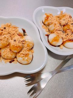 白玉だんご黒蜜きなこがけ-レシピのメイン写真