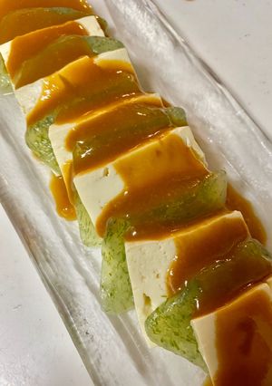 刺身こんにゃくと豆腐の出汁酢味噌がけ-レシピのメイン写真