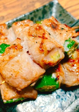 オクラ肉巻き串-レシピのメイン写真