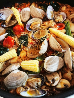 塩辛で簡単本格フライパン魚介パエリア-レシピのメイン写真