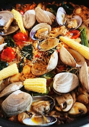 塩辛で簡単本格フライパン魚介パエリア-レシピのメイン写真