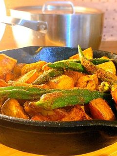 ポテトとオクラのスパイス炒め-レシピのメイン写真