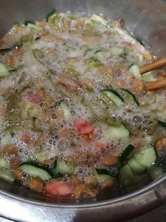 納豆めかぶと野菜の和え物-レシピのメイン写真