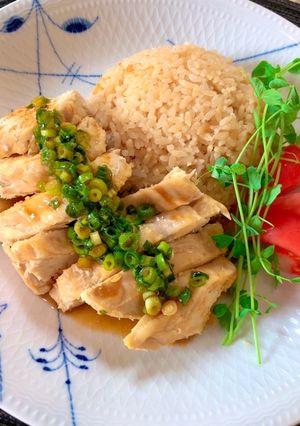 炊飯器で作るシンガポールチキンライス-レシピのメイン写真