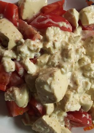 チョー簡単粗豆腐ドレッシングトマトサラダ-レシピのメイン写真