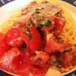 トマトと生ハムの冷製パスタ