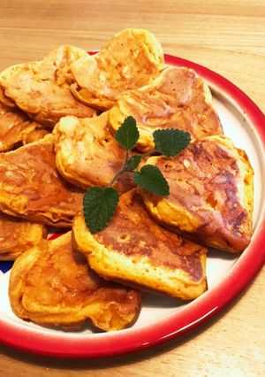 HMで簡単！人参トマトチーズのパンケーキ-レシピのメイン写真