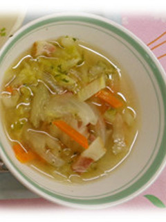 コンソメスープ@倉敷市学校給食-レシピのメイン写真