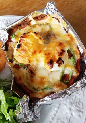 ピザトースト 半熟ゆで玉子 魚焼きグリル-レシピのメイン写真