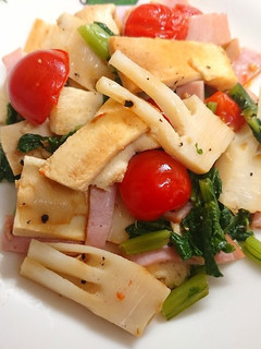 高野豆腐とタケノコ炒め-レシピのメイン写真