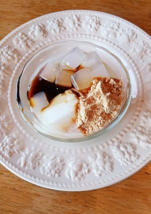 ナタデココ きな粉 黒蜜 ヨーグルト-レシピのメイン写真