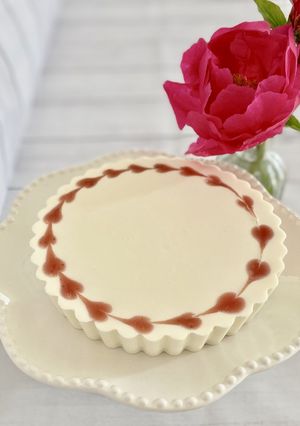 シンプルなレアチーズケーキ(ハート)-レシピのメイン写真