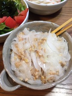 とっても簡単♪ 新玉納豆ドレッシング♪-レシピのメイン写真