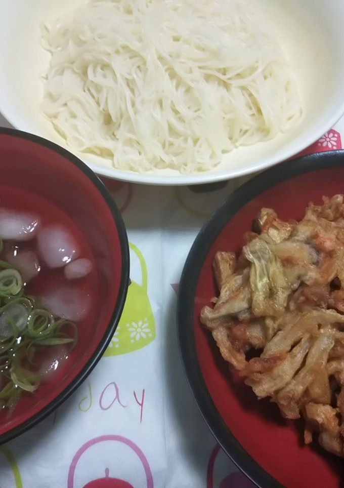 かき揚げそうめんを添えて-レシピのメイン写真