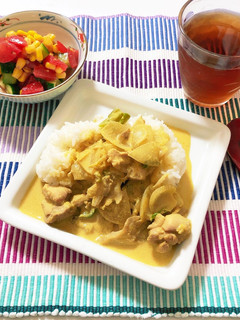 牛乳で作るグリーンカレー-レシピのメイン写真