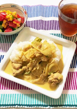 牛乳で作るグリーンカレー-レシピのメイン写真