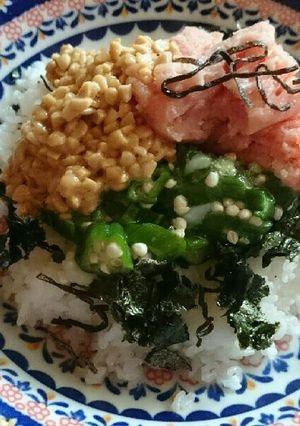 ネギトロで簡単３食丼♪-レシピのメイン写真
