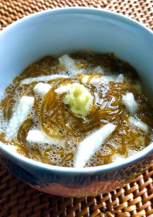 とろり〜わさび入り長芋ともずくの酢の酢-レシピのメイン写真