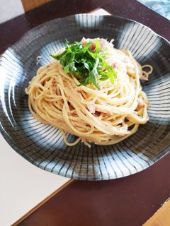 梅ぇ!ツナマヨ簡単和風パスタ-レシピのメイン写真